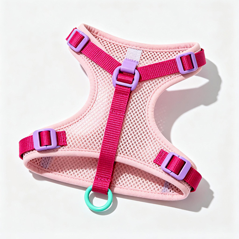 Pink Mesh Breathable Pet Harness